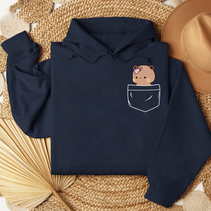 Cute Bubu & Dudu Pocket Hoodies for Couples