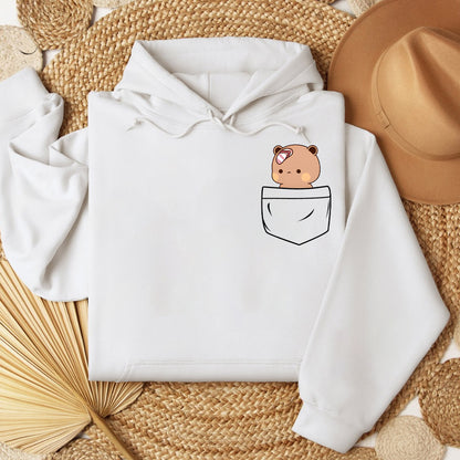Cute Bubu & Dudu Pocket Hoodies for Couples