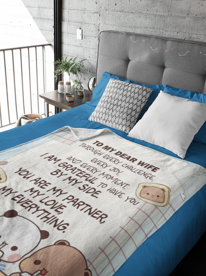 Wife Gift Blanket – My Partner, My Love, My Everything
