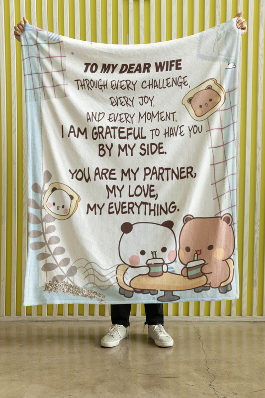 Wife Gift Blanket – My Partner, My Love, My Everything