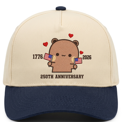 Bubu & Dudu 250th Anniversary Matching Couple Hats – USA Embroidered Caps