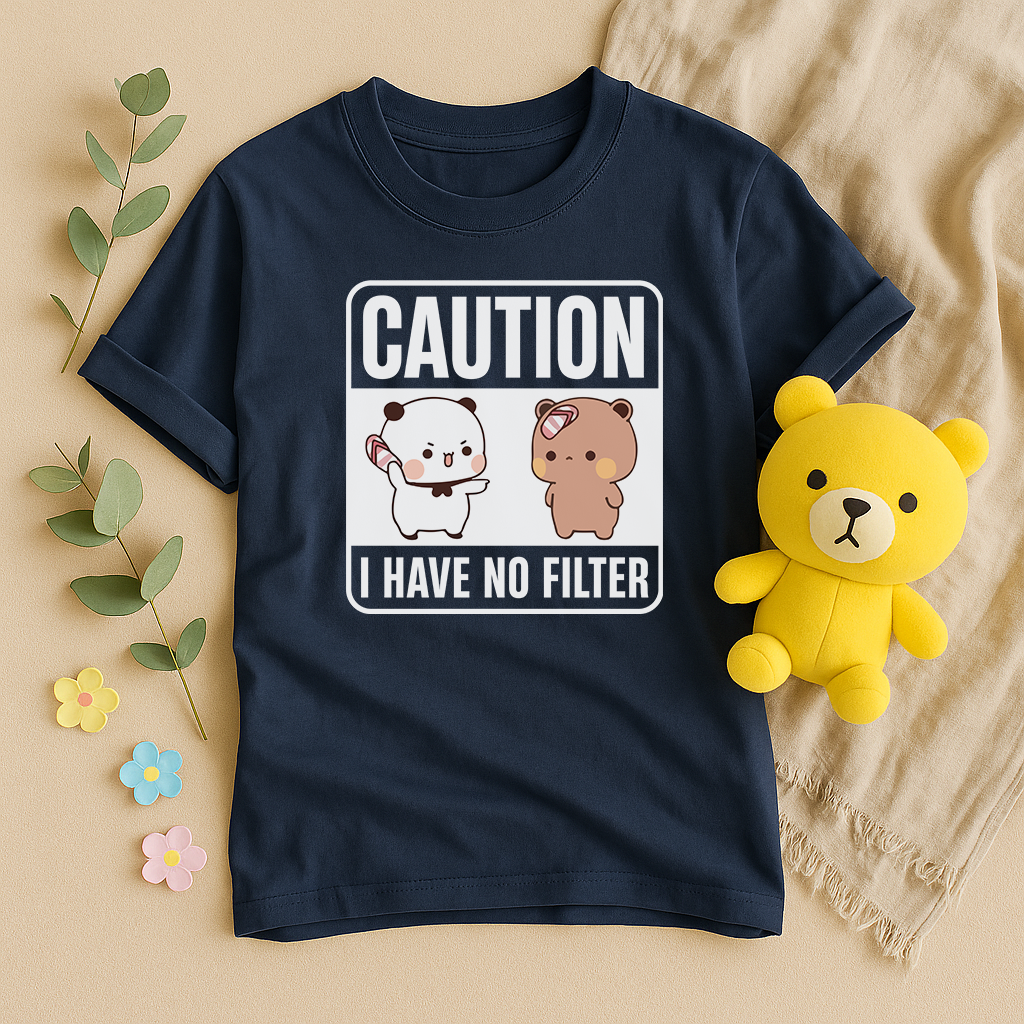 No Filter Tee – Bubu & Dudu Warning Style