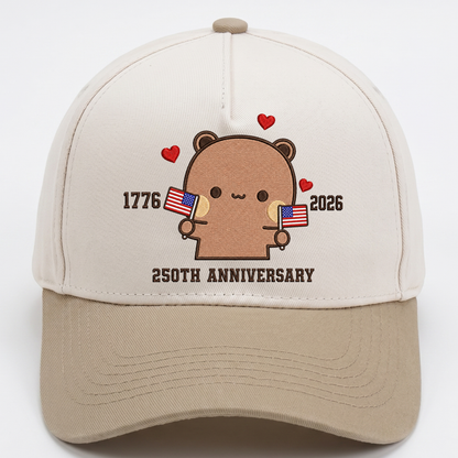 Bubu & Dudu 250th Anniversary Matching Couple Hats – USA Embroidered Caps