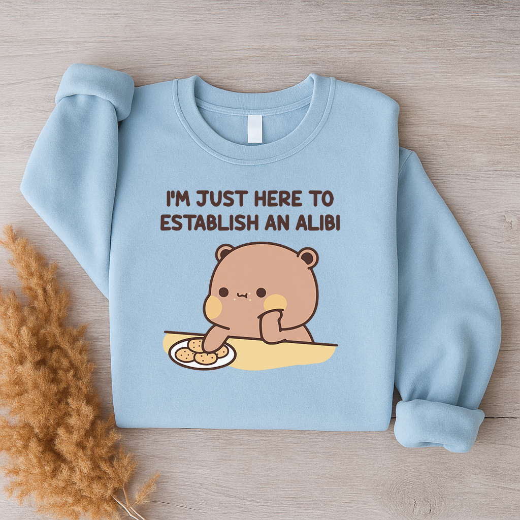 Alibi Couple Sweatshirts – Too Cute to Be Guilty Dudu