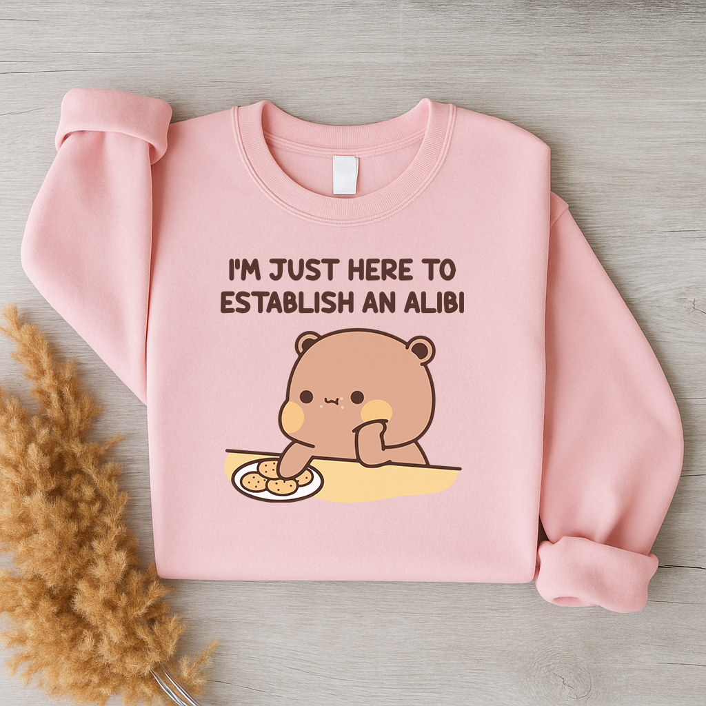 Alibi Couple Sweatshirts – Too Cute to Be Guilty Dudu