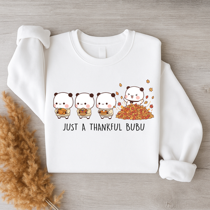 Bubu & Dudu Thankful Sweatshirt – Cute Fall Thanksgiving Crewneck
