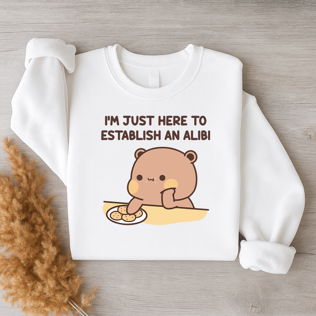 Alibi Couple Sweatshirts – Too Cute to Be Guilty Dudu