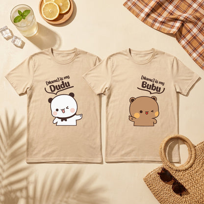 Custom Name Bubu Dudu Shirt, Personalized Couple Matching Shirts