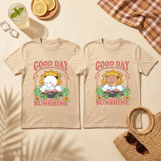 Matching Sunshine Couple Shirts | Good Day Sunshine Bubu & Dudu Summer Tees
