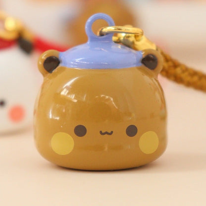 Bubu & Dudu Mini Bear Bell Charm – Cute Sound Keychain for Phone, Bag & Car