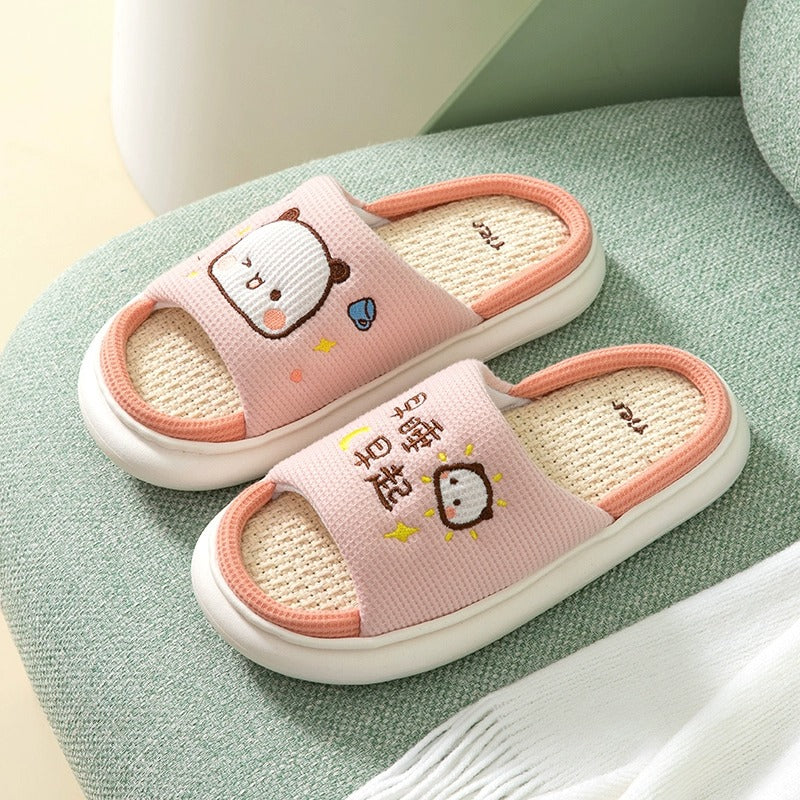 Bubu & Dudu Indoor Slippers – Cute Embroidered House Shoes