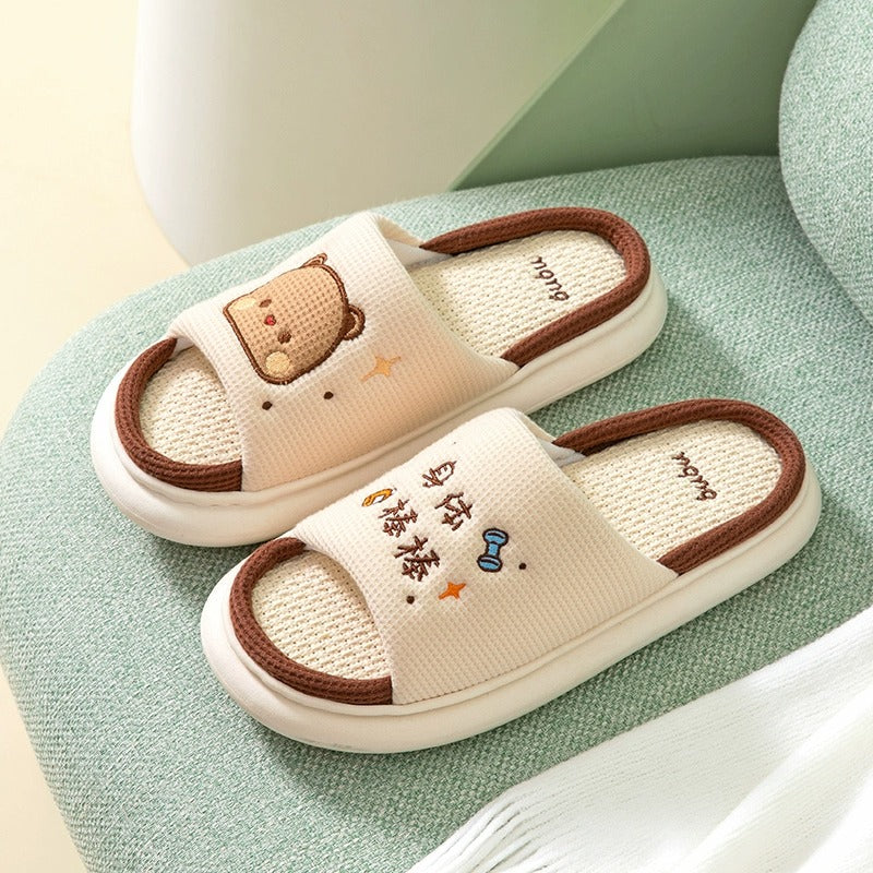 Bubu & Dudu Indoor Slippers – Cute Embroidered House Shoes