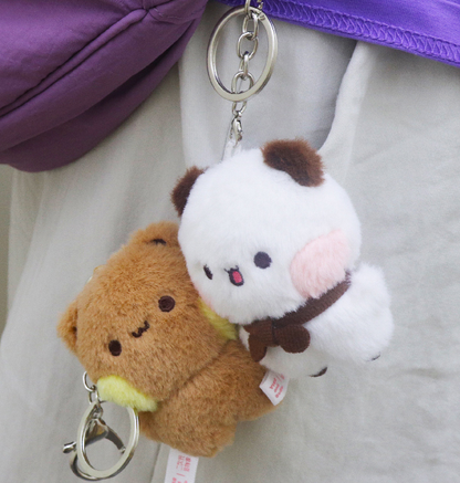 Bubu & Dudu Magnetic Plush Keychain - Cute Bear Pair