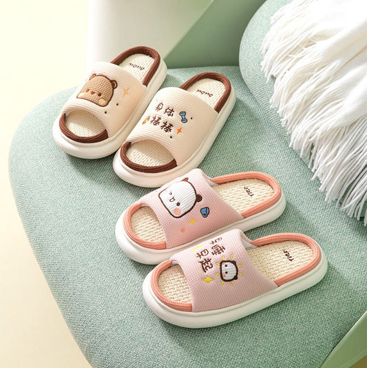 Bubu & Dudu Indoor Slippers – Cute Embroidered House Shoes