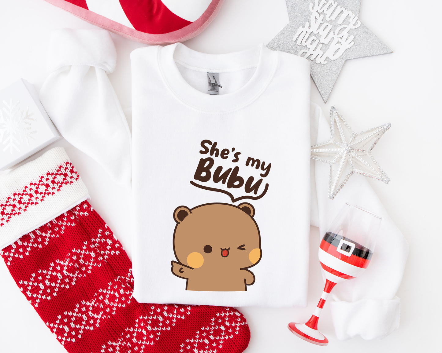 Bubu & Dudu Matching Couple Sweatshirts – Cute His & Her Gift for Couples