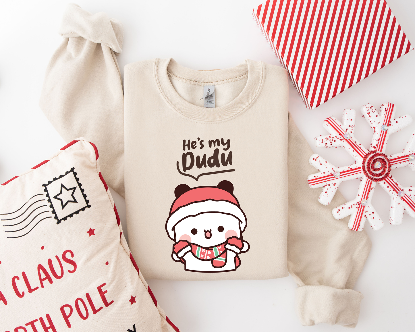 She My Bubu & He’s My Dudu Christmas Couple Sweatshirts