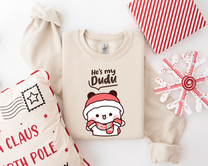 She My Bubu & He’s My Dudu Christmas Couple Sweatshirts