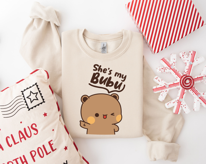 Bubu & Dudu Matching Couple Sweatshirts – Cute His & Her Gift for Couples