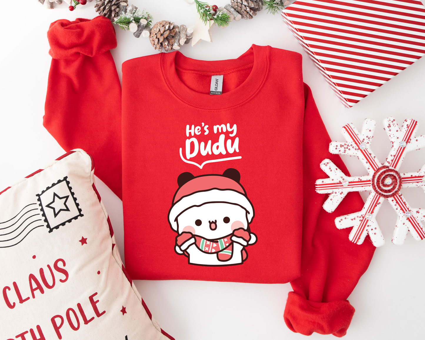 She My Bubu & He’s My Dudu Christmas Couple Sweatshirts