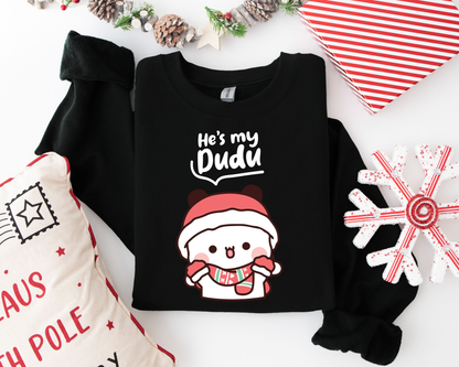 She My Bubu & He’s My Dudu Christmas Couple Sweatshirts