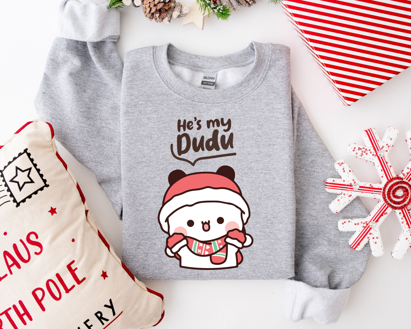 She My Bubu & He’s My Dudu Christmas Couple Sweatshirts