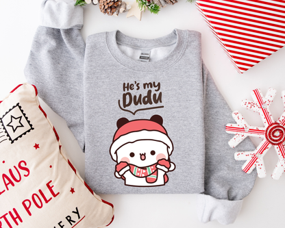 She My Bubu & He’s My Dudu Christmas Couple Sweatshirts