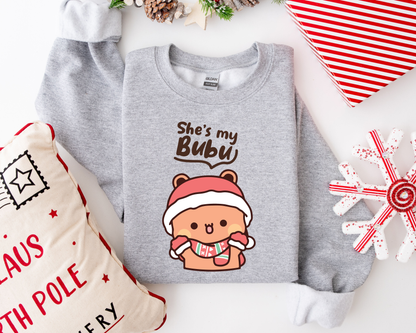 She My Bubu & He’s My Dudu Christmas Couple Sweatshirts